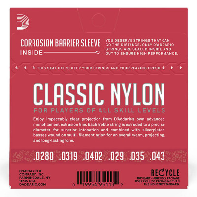 D'ADDARIO EJ27N STUDENT CLASSICS NORMAL TENSION струни для класичної гітари